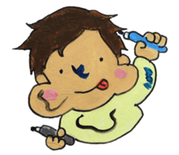 chubby cheeks sticker #4162386