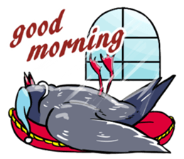 Inca Tern of a white mustache sticker #4164773