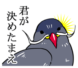 Inca Tern of a white mustache sticker #4164781