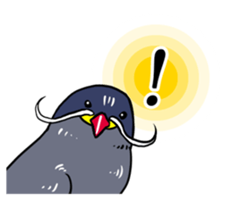 Inca Tern of a white mustache sticker #4164784