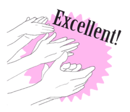 I convey thought by hand. sticker #4165360