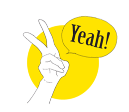 I convey thought by hand. sticker #4165361