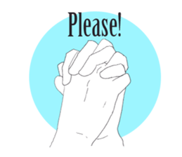 I convey thought by hand. sticker #4165362