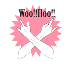 I convey thought by hand. sticker #4165366