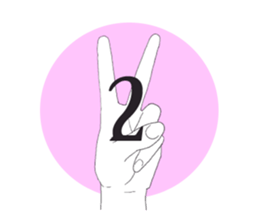 I convey thought by hand. sticker #4165373