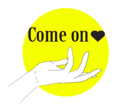 I convey thought by hand. sticker #4165377