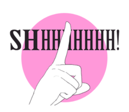 I convey thought by hand. sticker #4165383