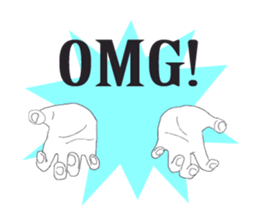 I convey thought by hand. sticker #4165384