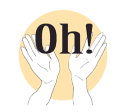 I convey thought by hand. sticker #4165385