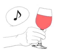 I convey thought by hand. sticker #4165386