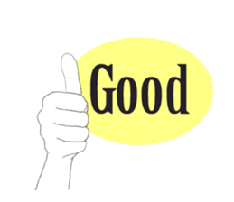 I convey thought by hand. sticker #4165387