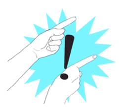 I convey thought by hand. sticker #4165389