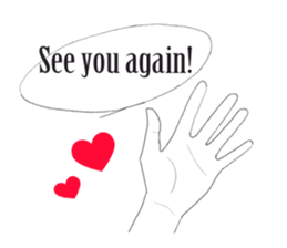 I convey thought by hand. sticker #4165390