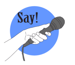 I convey thought by hand. sticker #4165396