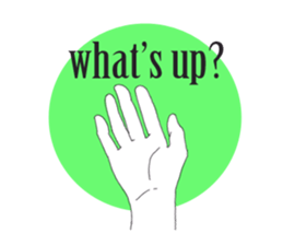 I convey thought by hand. sticker #4165398