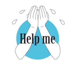 I convey thought by hand. sticker #4165399