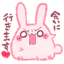 Sticker of love rabbit sticker #4165895