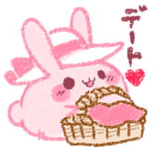 Sticker of love rabbit sticker #4165903