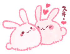 Sticker of love rabbit sticker #4165904