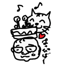 Cat and dad sticker #4166699