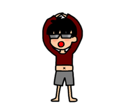 Abdomen daily life of a FUTSU taro sticker #4167372