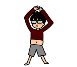 Abdomen daily life of a FUTSU taro sticker #4167373