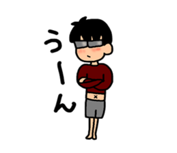 Abdomen daily life of a FUTSU taro sticker #4167389