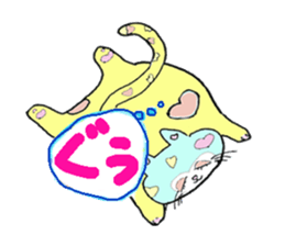 cat's and girls sticker #4170173