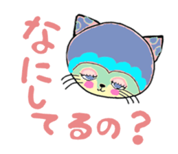 cat's and girls sticker #4170177