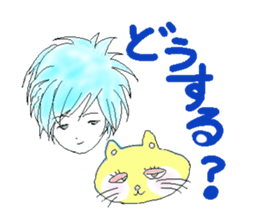 cat's and girls sticker #4170184