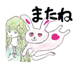 cat's and girls sticker #4170189