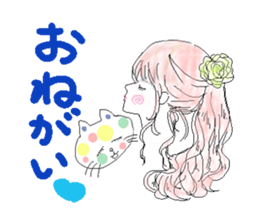 cat's and girls sticker #4170197