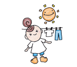 nonnon weather (color pensil version) sticker #4170425