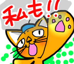 Stubborn artist cat,HINA! sticker #4171614