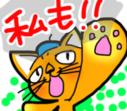 Stubborn artist cat,HINA! sticker #4171614