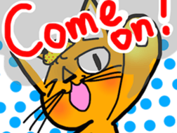 Stubborn artist cat,HINA! sticker #4171615