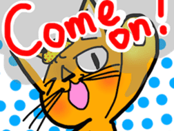 Stubborn artist cat,HINA! sticker #4171615