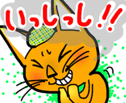 Stubborn artist cat,HINA! sticker #4171616