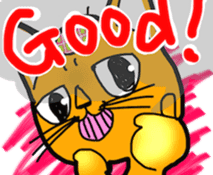 Stubborn artist cat,HINA! sticker #4171618