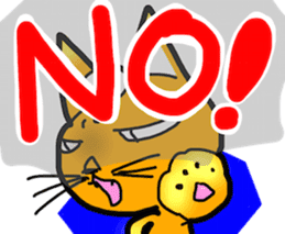 Stubborn artist cat,HINA! sticker #4171632