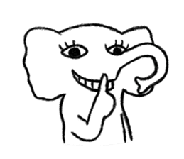 Funny White Elephant sticker #4174290