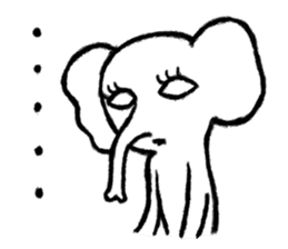 Funny White Elephant sticker #4174294
