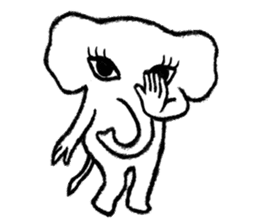 Funny White Elephant sticker #4174296
