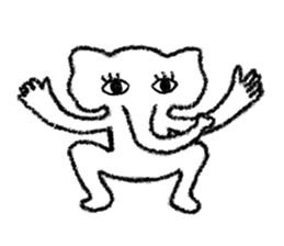 Funny White Elephant sticker #4174298
