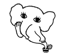 Funny White Elephant sticker #4174299