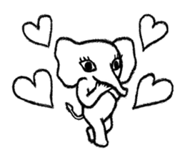 Funny White Elephant sticker #4174301