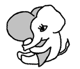 Funny White Elephant sticker #4174302