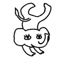 Funny White Elephant sticker #4174309
