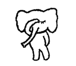 Funny White Elephant sticker #4174312
