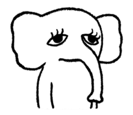 Funny White Elephant sticker #4174313